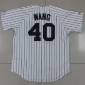 創信代理MAJESTIC MLB 6710717-800 洋基隊王建民原裝進口排釦球衣