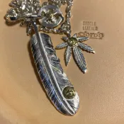 NIGHT MELODY 夜曲 goros 高橋 經典復古 手工製作 素羽點金 楓葉 羽毛 項錬