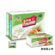 JS巨盛 春風 一秒抽 抽取式廚房紙巾(120抽x3包x8串/箱)
