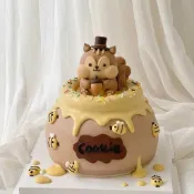 寇比 松鼠 造型蛋糕 蜜蜂 生日蛋糕 蛋糕 卡通蛋糕 蜂蜜