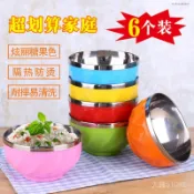 不銹鋼碗傢用喫飯碗餐具隔熱雙層防燙大號成人耐摔加厚食堂兒童碗 F N K