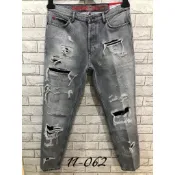 高雄凡賽斯歐洲精品 HUGO BOSS BOSS 刷白 刷破 刷色 補丁 水泥灰 牛仔褲 長褲
