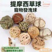 實用好物 免運🌸兔子草球提摩西苜蓿草編制磨牙耐啃咬豚鼠荷蘭豬健齒零食玩具啃咬