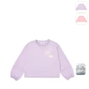 【FILA】KIDS 女童款 吸濕排汗 長袖圓領T恤-紫色 5TEY-8419-PL