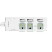 (店+)【ADATA 威剛】4開3插2P/3插3P防雷擊延長線1.8M 延長線電源線組 S-101LC 變壓器專用插座 3插轉2插