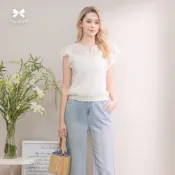 Iris Girls 艾莉詩 甜美刺繡棉上衣-淺米白 51167
