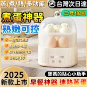 🔥限時低價🔥110V多功能煮蛋器 智能煮蛋器 蒸蛋機 迷你早餐機 蒸蛋糕 溫泉蛋 溏心蛋 早餐神器 煮蛋神器 小米蒸蛋器