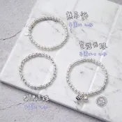 【Jia's】《親子》皇冠 光珠 小孩/寶寶 彈性繩 純銀手鍊 小孩純銀手鍊S925。正生純銀