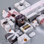 現貨 時尚大理石紋雲紋 520情人節 商務禮品包裝紙 鮮花花束禮物禮盒 材料花店 送禮用 包裝資材 花束紙