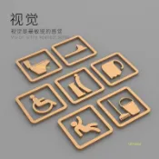 創意個性象形設計師款亞克力衛生間提示牌洗手間廁所標識牌標誌牌 美觀大方～輕巧可愛～1