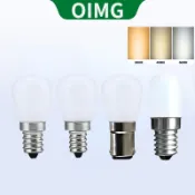 OIMG LED 冰箱燈泡,220V,2W,冷凍冰箱冰箱縫紉機燈泡,鹽燈燈泡,T18,T22,T26,E12,E14,白
