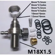 M18X1.5不鏽鋼禿鷹直噴閥， PCP雙壓力錶高壓閥， 壓力輸出300bar 4500psi