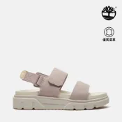 Timberland 女款淺紫色後帶式皮革涼鞋|A2QJAAJG