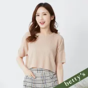 betty’s貝蒂思(35)素色圓領短版針織上衣(共二色)
