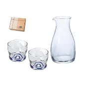 【ADERIA】日本蛇目清酒壺杯組 一壺二杯禮盒組 DB-2204-3(清酒壺)