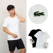 【LACOSTE】鱷魚 Lacoste 素T 單件 黑 白 短T  合身版型 拆賣 無吊牌 純棉 短袖 T恤  拉科斯特(1062BF4)
