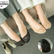 韓國 蕾絲 隱形襪 短襪 防滑矽膠 正韓 黑膚 娃娃鞋 正韓 Anna S.