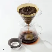(店+)【HARIO】V60雲朵36咖啡 01 玻璃分享壺-透明 360ml(分享壺 咖啡壺 玻璃壺 雲朵壺)