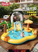 晴光選物 【台灣公司 可打統編】兒童充氣游泳池戶外大型滑梯海洋球沙池家用可折疊寶寶噴水戲水池