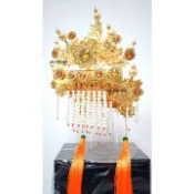 媽祖帽 水鑽帽 全金帽 柳絲帽 天上聖母 媽祖婆 媽祖娘娘 媽祖 神明衣 神明帽