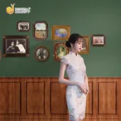 協貿國際日用品生活3館 復古懷舊民國主題房劇本殺裝飾墻紙網紅拍照推理館木紋石膏線壁紙