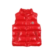 【BreezeOnline 微風精品線上】Moncler Enfant Kids 紅色 Moncler徽標羽絨背心