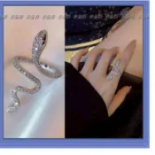💘阿贊維拉斯蛇仙純銀時尚佛牌戒指（男女皆適） 人緣桃花 異性 同性緣 丰彩迷人 迷惑萬千 招財H15H15