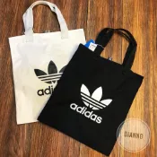 帝安諾-ADIDAS 托特包 帆布袋 購物袋 側背包 環保袋 包包 三葉草 手提袋 黑色DQ3166 白色BQ7569