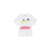 (店+)【STUSSY】CU9258-100 Stussy x Nike 聯名款 Stussy x Nike 聯名系列 運動印花短袖美式復古T恤 男女同款 白色