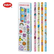 LIBERTY 利百代 CB-138  ABC塗頭三角鉛筆HB 鉛筆 12入 四款筆身【金玉堂文具】