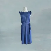 *♡*H&M/霾霧藍/夏天甜美洋裝/S-M/近全新/二手《Anna的百寶箱》
