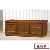 AS 雅司 -班森樟木4尺坐鞋櫃-131.2x39.3x33.3cm-正面實木樟木,其他木心板