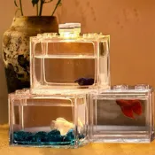 (店+)【生活職人】魚缸 (積木魚缸 壓克力缸 懶人魚缸 基本款 積木魚缸 鬥魚缸 孔雀缸 爬蟲角蛙缸 小魚缸 角蛙缸 小魚缸 創意迷你缸)