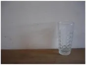 特價 WH2773【四十八號老倉庫】二手 早期 台灣 84內凹圓點 玻璃杯 果汁 甘蔗 楊桃汁 240cc 1杯價