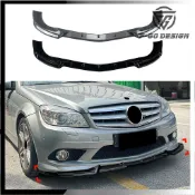 【品質保障】適用於Benz賓士C系列W204前期 07-10款 AMG Line前保桿前下巴前脣前鏟擾流板空力套件