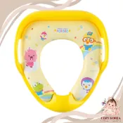 [lilfant] Peek-a-Boo Pororo 兒童軟馬桶座套,黃色,1 件 / 韓國兒童馬桶座 / Mello