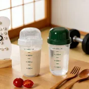 刻度搖搖杯牛奶杯泡蛋白粉豆漿杯沖泡杯水杯密封杯子果汁杯食品級 直飲杯 健身搖搖杯 運動水壺 奶昔杯 高蛋白杯 學生水杯