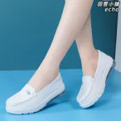 回響小舖 【氣墊軟底】護士鞋 工作鞋 防滑鞋 平底鞋 坡跟鞋 厚底鞋 舒適久站不累 透氣減壓 醫護人員專用 臺灣現貨