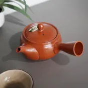 現貨 日本製 常滑燒 一心作富仙 朱泥 日式茶壺｜日本茶道 茶陶 横手急須 紫砂壺 陶瓷網 泡茶 富士通販