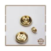 (店+)三雅道 台灣現貨 MOMO代開發票 純黃銅金屬香插 香座 香托 香立 多孔香插 迷你小香爐 線香盤 熏香香道用具