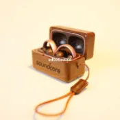 🔥限時下殺🔥Anker Soundcore AeroClip 耳機保護殼｜真胡桃木紋 高質感天然木殼