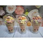 彩球甜筒餅乾成品+透明杯裝