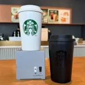 星巴克杯子2026新年禮物極簡風經典女神星杯造型膳魔師黑白桌面推蓋不鏽鋼情侶水杯