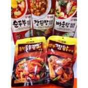 【韓國忠清南道】韓國 膳府 安東雞醬汁包 春川辣炒雞 韓式順豆腐湯底 韓式辣湯 韓式大醬湯底 （醃肉、湯包、韓式）