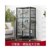 (店+)[宅配免運]加厚鳥籠 移動鳥籠 鸚鵡籠 白鐵鳥籠 大型籠子 鳥籠網 專用繁殖籠 寵物籠 帶輪鳥籠 家用鳥籠 籠子
