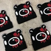 日*單 Y2K 絕版 老庫存 暗黑 Gloomy bear 流血 小熊 暴力熊 針織 毛帽 針織帽