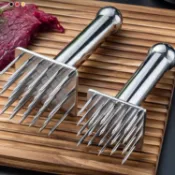 🌸好貨優選🌸不銹鋼豬皮插 鬆肉針 斷筋器 鬆肉針 鬆肉器 斷筋針 嫩肉神器 烤肉神器 嫩肉器 壓肉器 廚房用品 便捷