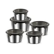 (店+)【LAVIDA 育兒好好玩】食品級 304不鏽鋼 圓形 保鮮盒 便當盒 不鏽鋼保鮮盒 帶蓋 密封飯盒 美型餐盒 304便當盒