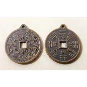 八卦十二生肖 地錢 天地錢 鎮宅銅錢 符令錢 八卦錢 銅錢 平安錢 2.5cm