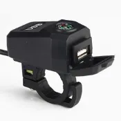 【機車百貨】摩托車車載手機USB充電器加指南針 改裝配件輸出電流5V-2A